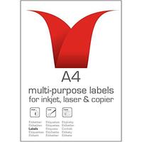 ValueX Multipurpose Label 105x58mm 8 Per A4 Sheet White (Pack 100 Labels)