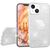 NALIA Glitzer Ringhülle für iPhone 13 Mini, Silikon Handyhülle Glitter Cover Bling Case Schutzhülle mit Ring Silber