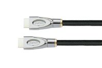 Anschlusskabel HDMI® 2.0 Kabel 4K2K / UHD 60Hz, AKTIV (Redmere Chipsatz), OFC, Nylongeflecht schwarz