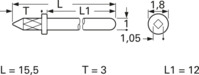 Steckerstift Ø 1 mm für Leiterplatten, 15,5 mm lang, verzinnt