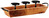 Kerzenhalter Esilia; 48x15x12 cm (LxBxH); braun/schwarz; rechteckig