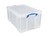 Really Useful Box Stapelbare Opbergbox, 64 l, 710 x 440 x 310 mm, Transparant