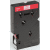 Schriftbandkassette 12mm TC-202 weiß/rot
