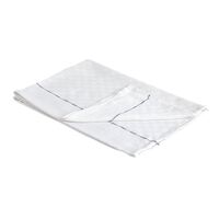 Vogue Waiting Cloth in White with Blue Border Restaurant Worker Fabric
