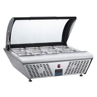 Polar Refrigerated Counter Top Made of Stainless Steel Fitting 4 Pans