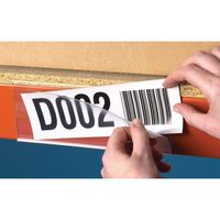 Self adhesive label holders with cover - 1000 x 80 - Pack of 10