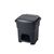 Pedal bin with silent closing lid, Black 35L