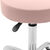 Krzesło taboret hoker kosmetyczny z oparciem na kółkach do 150 kg WELLS pudrowy róż