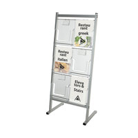 Multi-Section Leaflet Dispenser / Alu Floorstanding Display / Leaflet Stand "Jupiter / Mercury” | 6x "Apollo" 2 next to one another, 3 above one anoth