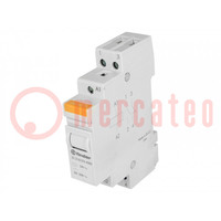 Relay: installation; monostable; NC + NO; Ucoil: 24VAC; 20A; IP20
