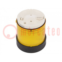 Avertisseur: lumineux; ampoule BA15D; jaune; 0÷250VDC; 0÷250VAC
