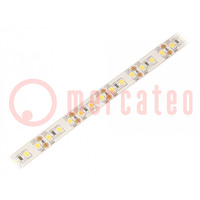 LED tape; white neutral; 2835; 12V; LED/m: 120; 10mm; white PCB