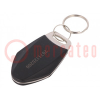 RFID Schlüsselanhänger; ISO/IEC14443-3-A,NTAG2; schwarz