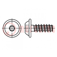 Screw; for plastic; 2.2x10; Head: button; Torx® PLUS; 6IP; steel