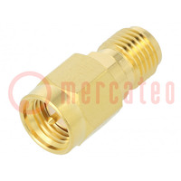 Coupler; RP-SMA male,SMA male; reverse; straight; 50Ω; PTFE