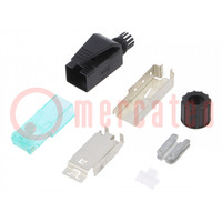 Spina; RJ45; PIN: 8; Cat: 6a; schermate; Posizione: 8p8c; 28AWG÷24AWG