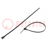 Cable tie; multi use; L: 280mm; W: 4.8mm; polyamide; 222N; black