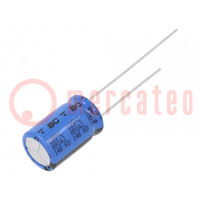 Kondenzátor: elektrolit; THT; 470uF; 25VDC; Ø10x16mm; Raszter: 5mm