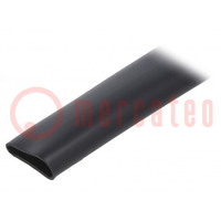 Tuyau de protection; PVC; noir; -20÷105°C; Øint: 7,34mm; L: 30,48m