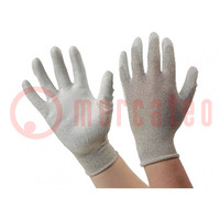 Rękawice ochronne; ESD; XL; beżowy