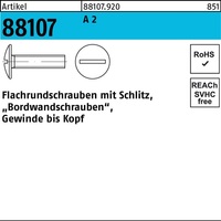 Flachrundschraube R 88107 Schlitz VG M6x