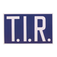 Hinweisschild für Kraftfahrzeuge T.I.R. -Schild, Alu, 40x25 cm