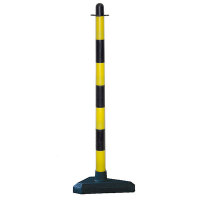 Kettenständer gelb/schwarz, Durchmesser 4,0 cm, H: 90 cm, Kunststoff -Secur 1dreieckiger Standfuß