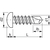 Skizze zu DIN7504N 3.9x 16 croce PH inox A2 vite autoforante testa cilindrica ~ISO15481