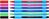 Kugelschreiber Slider Edge, Kappenmodell, XB, sortiert, 6er Karton-Etui Colours (rot, pink, violett, blau, hellgrün, schwarz)