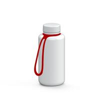 Artikelbild Drink bottle "Refresh" clear-transparent incl. strap, 0.7 l, white/white