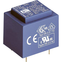 BLOCK VB 0,35/1/6 TRANSFORMATEUR POUR CIRCUITS IMPRIMÉS 1 X 230 V 1 X 6 V/AC 0.35 VA 58 MA