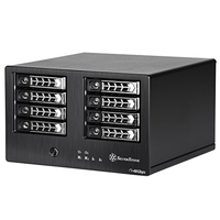 SILVERSTONE SST-TS821S - DISPOSITIF DE STOCKAGE MINI SAS EXTERNE RAID À 8 BAIES, POUR SAS/SATA HDD OU SDD 2.5 POUCES JUSQU'À 15