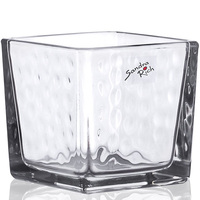 DOTS & STRIPES glass cube with dots - klar - 6x6x6cm - Glas