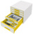 Schubladenbox WOW CUBE, 5 Schubladen, Polystyrol, weiß/gelb