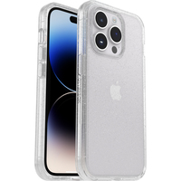OtterBox Symmetry Clear Case for iPhone 14 Pro Max, Shockproof, Drop proof, Protective Thin Case, 3x Tested to Military Standard, Antimicrobial Protection, Stardust