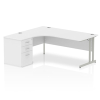 Dynamic Impulse Cantilever Left Crescent Desk Workstation