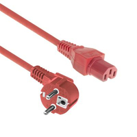 ACT AK5315 cable de transmisión Rojo 2 m CEE7/7 C15 acoplador