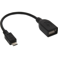 InLine Micro-USB OTG Adapterkabel, Micro-B Stecker an USB A Buchse, 0,1m