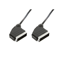 LogiLink Scart - Scart, 3m kabel SCART SCART (21-pin) Czarny