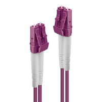 Lindy 46343 InfiniBand/fibre optic cable 5 M LC OM4 Rózsaszín
