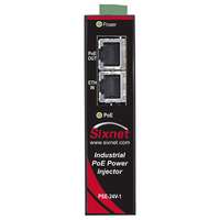 Red Lion EB-PSE-24V-1B PoE adapter & injector Fast Ethernet 48 V