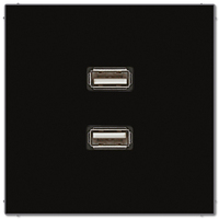 JUNG MA LS 1153 SW wandcontactdoos 2x USB Zwart