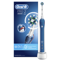 Oral-B PRO 2 2000N CrossAction Erwachsener Rotierende-vibrierende Zahnbürste Schwarz, Blau