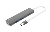 eSTUFF USB-C Slot-in Hub HDMI Grey USB 3.2 Gen 1 (3.1 Gen 1) Type-C Grijs