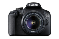 Canon EOS 2000D BK 18-55 IS + SB130 +16GB EU26 SLR fényképezőgép készlet 24,1 MP CMOS 6000 x 4000 pixelek Fekete