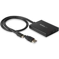 StarTech.com Mini DisplayPort zu Dual-Link DVI Adapter - Stromversorgung über USB - zwei Bildschirme - Schwarz - DVI Active Display Converter