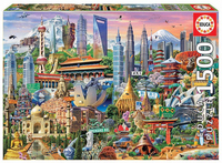 Educa Asia Landmarks Puzzle rompecabezas 1500 pieza(s) Edificios