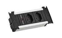 Bachmann Kapsa XS prolunghe e multiple 2 m 2 presa(e) AC Interno Nero, Argento