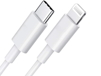 DLH CABLE USB-C VERS APPLE LIGHTNING CERTIFIE MFI 1M 3.25A 65W MAX BLANC