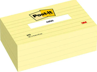 3M Post-it zelfklevend notitiepapier Rechthoek Geel 100 vel Zelfplakkend